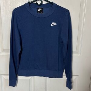 Nike Women's Blue Sweatshirt  Size Small Cotton Blend